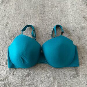NWT Victoria's Secret 38DD Underwire Lined Demi Bra Turquoise Teal Blue